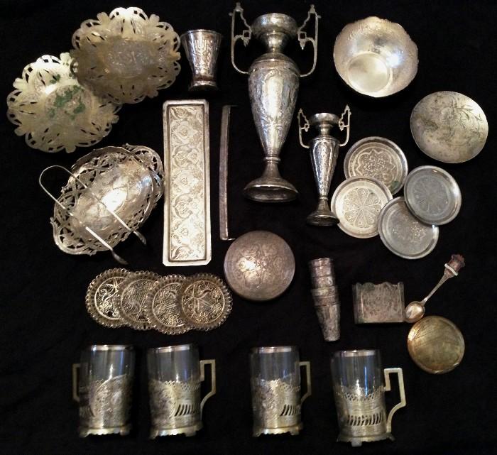 Persian silver from Bob and Stephie's wedding in Iran 1944