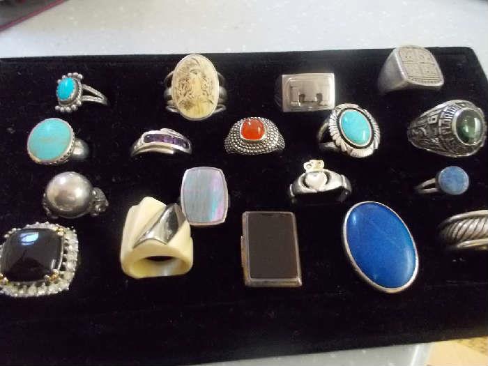 various large sized rings