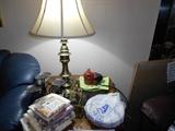 Lamp and table