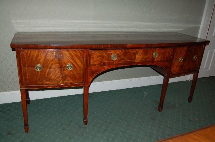 Lot #134  A Large Mid-19th Century Sideboard with brandy drawers