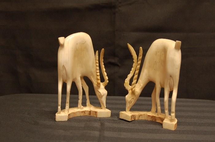 Lot #162  A pair of early Ivory Antelope