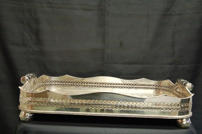 Lot #133  Outstanding Silver Plated Galley Tray