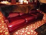 HANCOCK AND MOORE LEATHER SOFA W/ FULL BISON HIDE