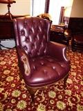 HON TUFTED WINGBACK CHAIR W/ NAILHEADS - 1 OF A PAIR