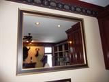 LARGE FRAMED MIRROR - BLACK AND GOLD FRAME