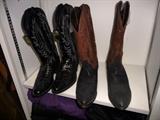 NEVER WORN COWBOY BOOTS WITH TAGS - SIZE 8. SMALL SIZE IN BOOTS MIGHT WORK GREAT FOR WOMEN!