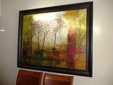 ORIGINAL LARGE PAINTING - IMPRESSIONIST TREES