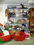 HOLIDAY DECORATIONS - MOSTLY CHRISTMAS AND HALLOWEEN. INDUSTRIAL SHELF ALSO FOR SALE.