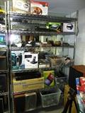 ELECTRONICS AND ACCESSORIES - MANY NIB. INDUSTRIAL SHELVING ALSO FOR SALE.