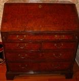 Antique burl fall front desk