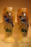 Pair of French Legras vases