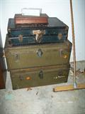 military trunks and luggage, tons of military medals, clothes etc.