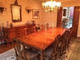 Beautiful Dining Room Table with 10 Chairs