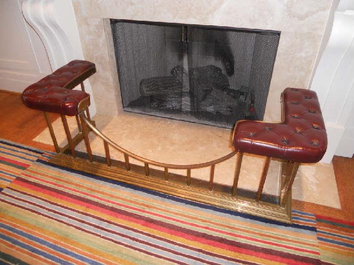 Fireplace bench