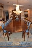 Teak Dining table at full length
