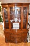 Mahogany china hutch