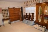Oak Full size bedframe, twin beds, Armoire
