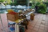 Back patio, tools, garage type items