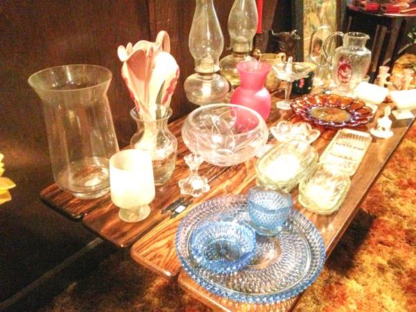 vintage vases and glassware