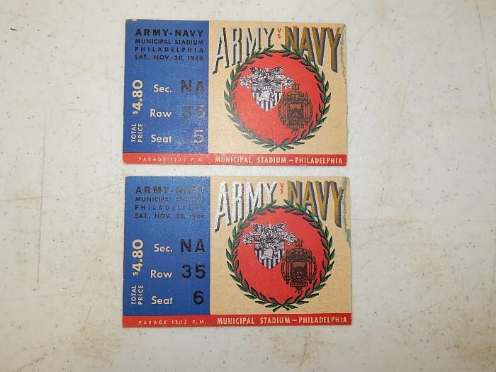 Vintage Army vs Navy ticket stub