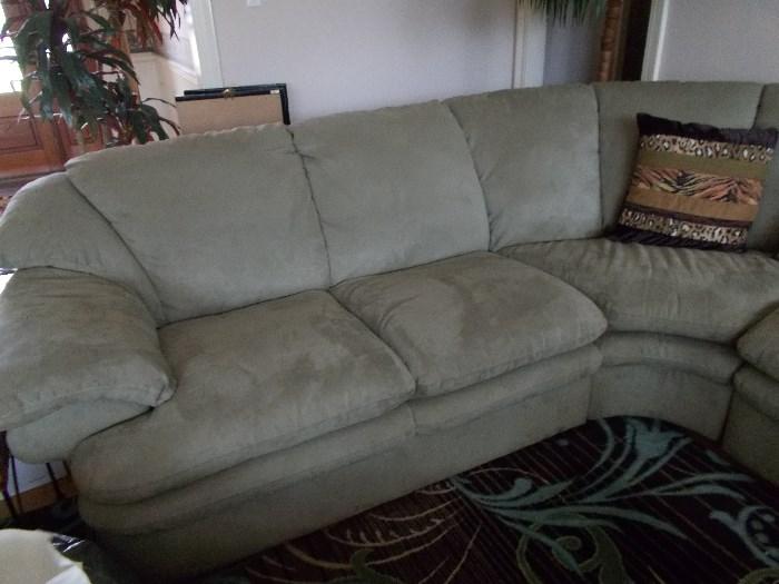 Part of a SIX (6) sectional Sofa - Looks like it is light green  -  photo doesn't show color very well - VERY NICE!!