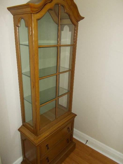 Curio Cabinet with 2 Drawers Underneath - 42" tall