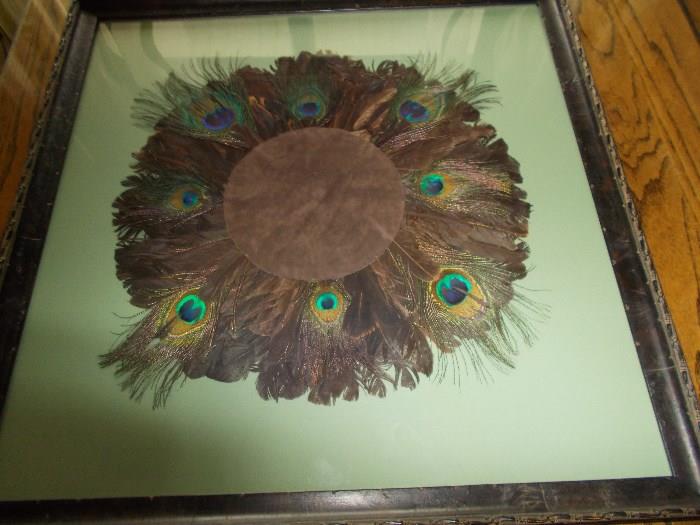 Peacock Feathers Framed - NICE Piece!!!!