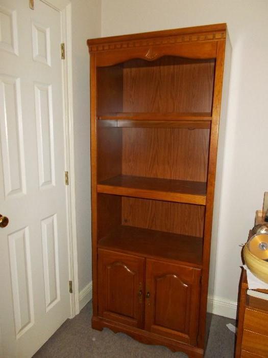 Wooden Bookcase with 2 Doors on Bottom