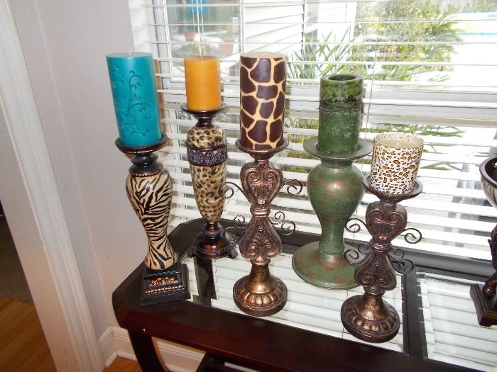 Sampling of Decorative Candle Holders/Candles