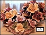 Three large Capodimonte porcelain flower baskets.