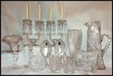 Cut crystal vases, candle holders, bowls, glasses and figures.  Too much to list.