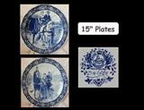 Vintage Delfts 15 inch plates