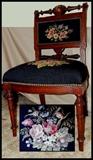 needlepoint Victorian chair