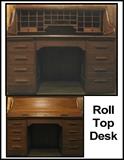 large oak roll top desk antique