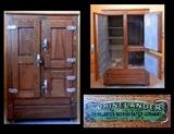 rhinelander antique oak ice box