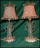 Glass dresser lamps