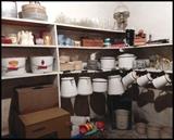 enameled coffee pots, lamps, crocks and more!