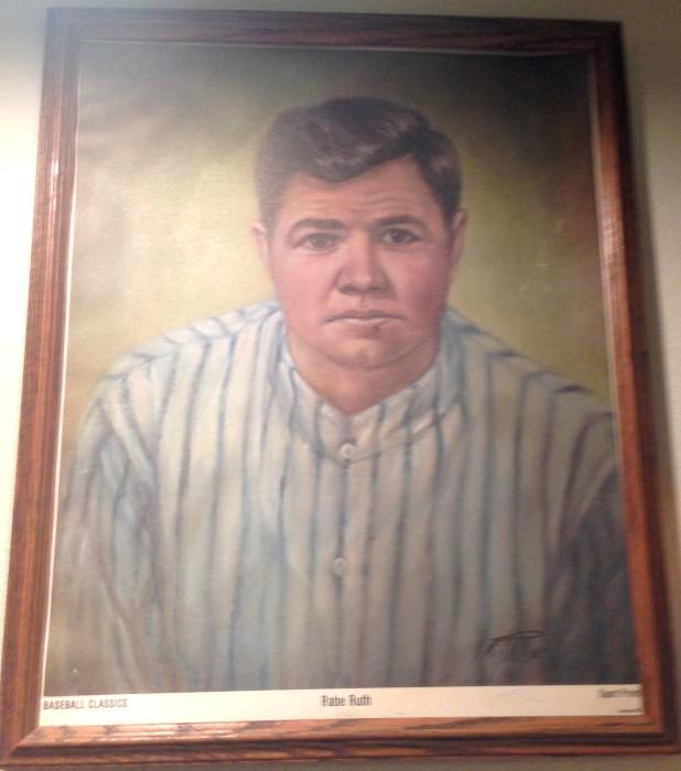 Babe Ruth Limited Edition Print Signed by R Tallon in 1981 ~ Series 1 ~ No. 207 of 367