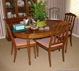 Walter of Wabash Walnut Dining Room Set
Wooden China Cabinet – (Walter of Wabash, Made in Tennessee)
48 inches long by 16 inches deep by 72 inches tall, and has 3 bottom doors and glass doors on the top with two that open.
Matching Table and 6 chairs
This includes 1 captain chair and 5 side chairs. The table measures 60 inches long by 42 inches wide and has an extra leaf which is 10 inches wide. This is being sold for local pickup in Coral Springs, FL. Please call 561-470-5141 or 561-306-1291 for directions.