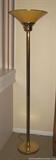Brass and plastic floor lamp 66 inches tall.