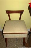 Rare Mid Century Sewing Chair with Storage Seat
This measures 25 inches tall, and is in good condition. (MC30).