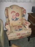 floral wingback chair - $50