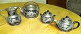 Antique, Pewter Tea Set