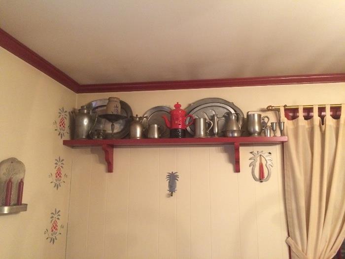 large pewter collection