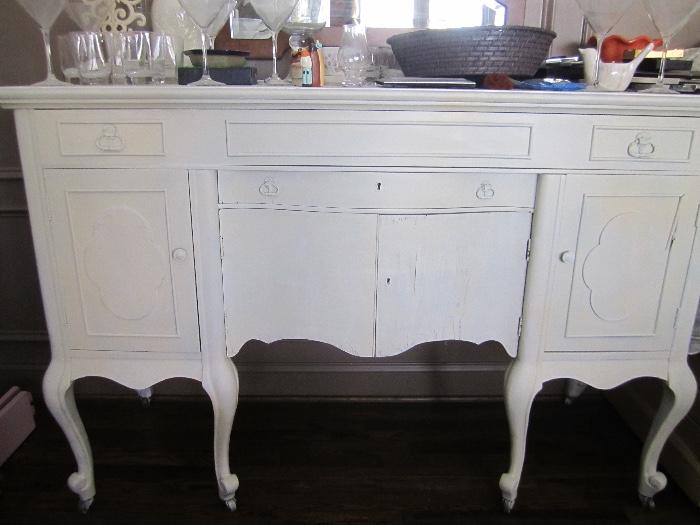 Painted antique buffet