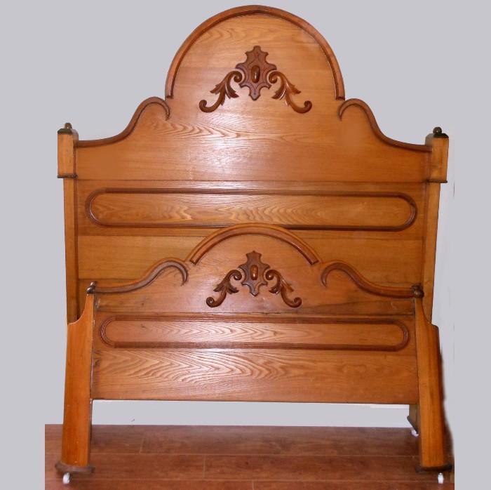 Lovely Antique Headboard and Footboard comes with rails 