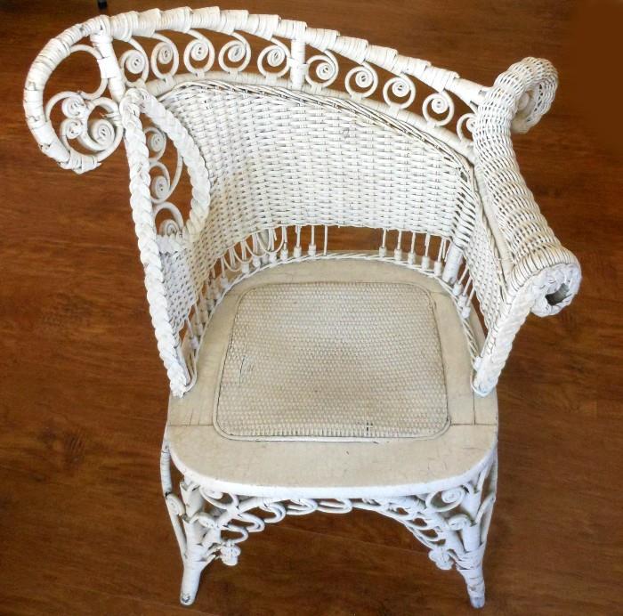 Heywood Wakefield? Fancy Antique Wicker Chair
