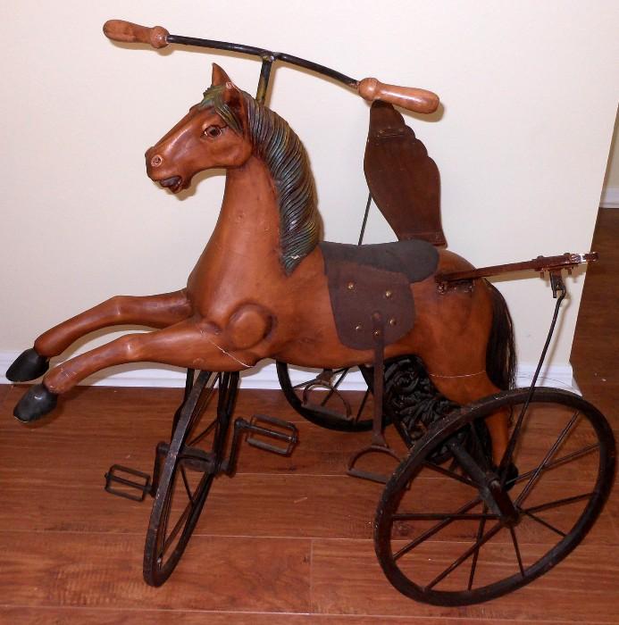 Reproduction Horse Tricycle with Wings