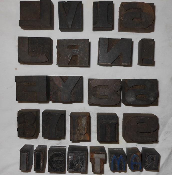Wooden and Metal Alphabet Stamps
