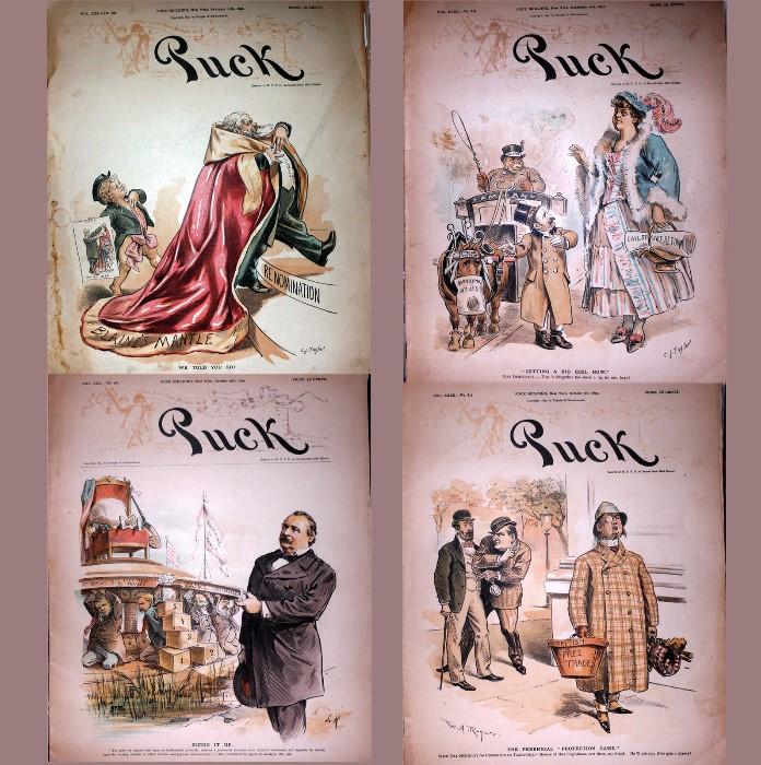 Small Sample of the Huge Selection of Ephemeral Items Available; Puck Magazines from 1891 & 1892 and 